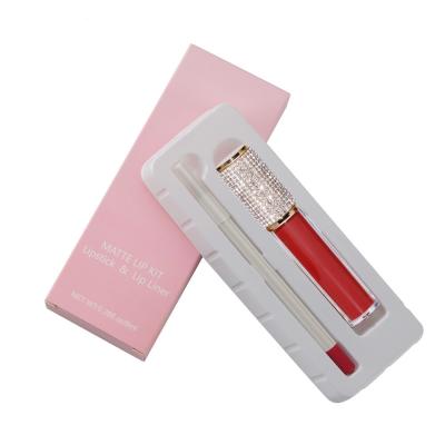 China Wholesale Waterproof Matte Lipstick Makeup Make Your Own Lip Liner And Lipstick Set for sale