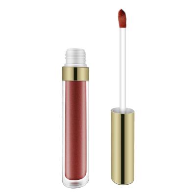 China Sunscreen No Logo 12 Colors Lip Gloss Low MOQ Moisturizer Pearl Lip Gloss Private Label Custom Gold Tube for sale