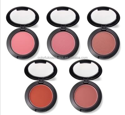 China Waterproof factory supply no logo blush 5 colors on blush makeup palette no private label makeup blush palettes for sale