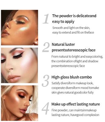 China High Shine Sunscreen Blush Flat All-in-one Brighten Lasting Private Label Wholesale Persoalise Makeup Custom Gradient Color Blushes for sale