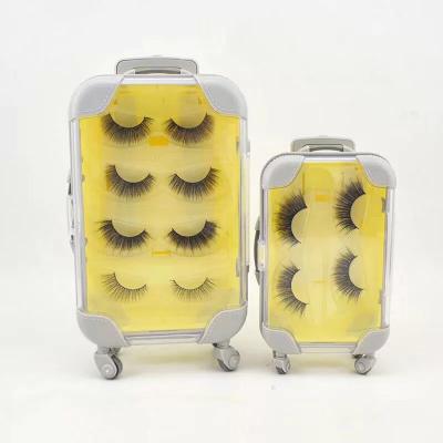 China Custom Logo Packaging Box Large Luggage Low MOQ Free Sample Cosmetic Eyelash Case Without Lashes for sale