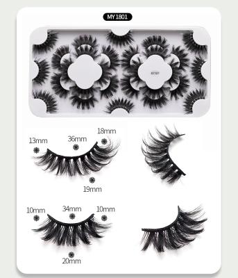 China New 18 Thick Pairs False Eyelashes Wholesale European And American Hot Selling 8D Mink Hair Thick Curling False Eyelashes for sale