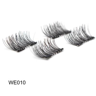 China Natural Long 1 Pairs 3D Magnetic Lashes Luxury Thick Faux Mink Korean Fiber False Eyelashes Set With Custom Eyelash Round Box for sale