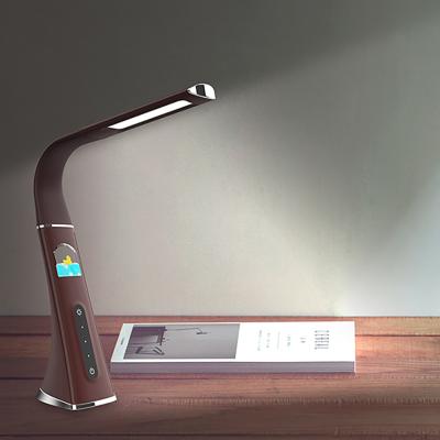 China Lighting Works 2021 New Arrival Modern Fashion USB Reading Lights Desk Small Smart Rechargeable Led Table Lamp With Clock for sale