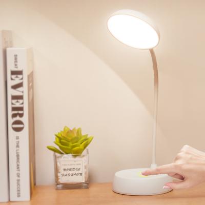 China Hot Sale Durable High Quality Flexible Dimmable Desk Neck Eye Protection USB LED Rechargeable Reading Table Lamp for sale