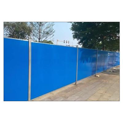 China Easily Assembled Exterior Corrugated Steel Color Fence Temporary Construction Metal Fence Panel for sale