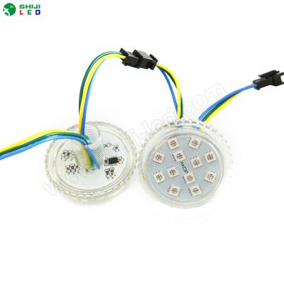 China Decoration DC24V 50mm Diameter Waterproof Digital RGB Led Fun Cabochon Led Light for sale