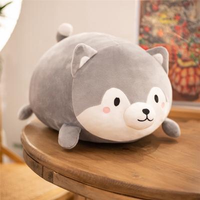 China Kids Gift Wholesale Customization Gray Dog Pillow Plush Toys for sale