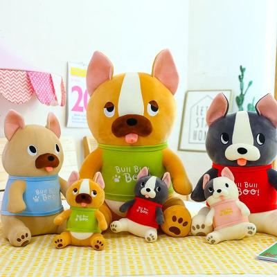 China Lovely Plush Simulation French Bulldog Plush Toys Stuffed Down Cotton Sharpei Pug Doll for sale