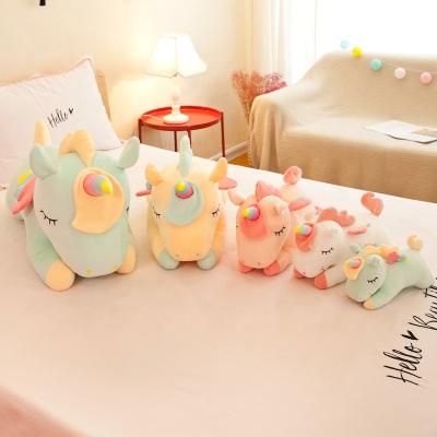 China 40cm Long Soft Plush Toy Rainbow Unicorn Pillow Stuffed Animal Toy Gifts For Kids Girls for sale