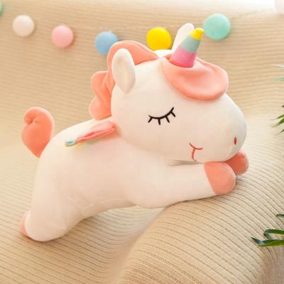 China Factory direct sales plush pink baby unicorn plush toy with detachable zipper for sale