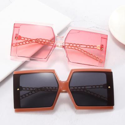 China 2021 Fashion Women Sun Glasses Frame Sun Glass Frame Chain Temple Square Sunglasses SKYWAY 2021 Fashion Sunglasses for sale