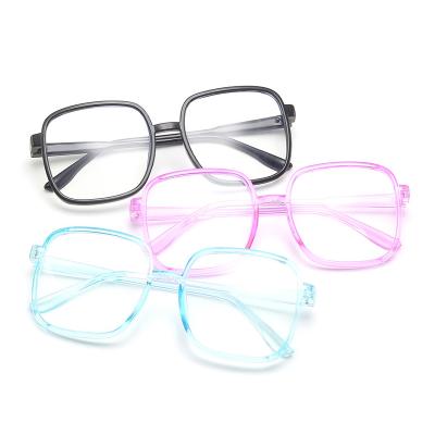 China For SKYWAY Reading Glasses Kids Anti Blocking Big Glass Square Frame Kids Computer Blue Light Glasses for sale