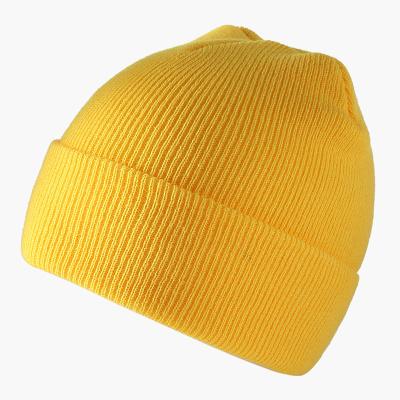 China COMMON Beanie Knit Cuffed Sport Beanie Bright Color Empty Solid Single Beanie for sale