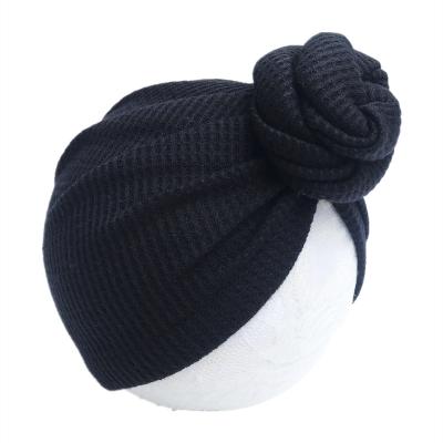 China JOINT Bow Knit Baby Headwrap Waffle Knot Turbans Baby Knot Turban for sale