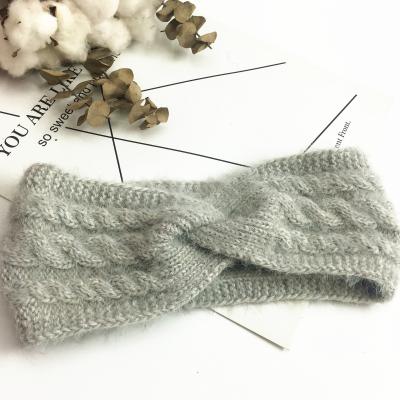 China COMMON Cable Knit Headband Women Hair Accessories Winter Warm Knitted Ear Turban Headband for sale