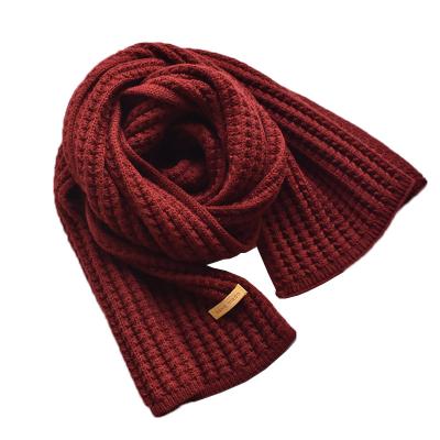 China Simple Colorful Chunky Scarf Knit Women Cable Scarf for sale