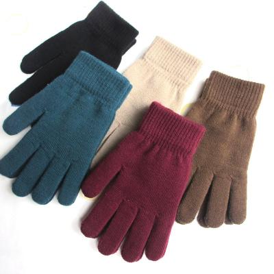 China Simple Acrylic Knit Magic Gloves Winter Thermal Warm Gloves Unisex Knitted Gloves for sale