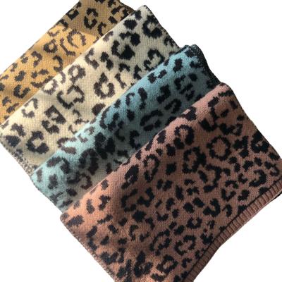 China Keep Warm Knit Scarf Women Animal Leopard Print Shawl High Quality Scarf for sale