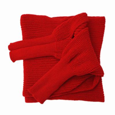 China Keeping Women Winter Warm Scarf Knitted Sleeve Sweater Wrap Fashion Acrylic Scarf With Sleeve for sale