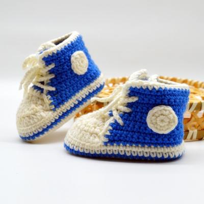 China Crochet sports shoes baby knitted sneakers newborn baby booties crochet soft slippers sport shoes for sale