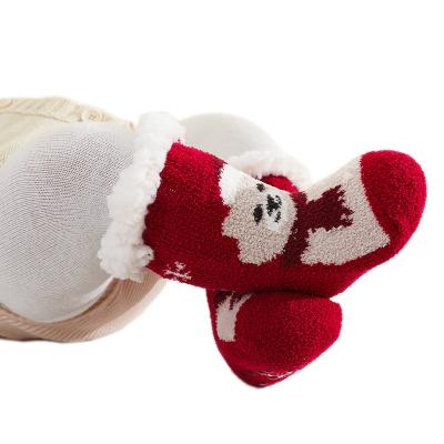 China Non-slip Socks Toddler Slipper Bumps Fuzzy Socks Boy Girl Cozy Christmas Socks for sale