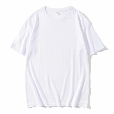 China Fashion Men's T-shirts Tees Basic Solid Simple T-shirt Drop Shoulder Shirt Male Top Casual Cotton T-shirt for sale