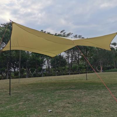 China Camouflage Game Rain Bushcraft Camping Hexa Tarps / Car Fly Field Roofing High Quality Ultralight Yard Tarp for sale