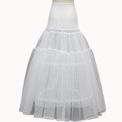 China wholesale 100% nylon puffy petticoat P6214 crinoline with TWO hoops elastic waist for sale