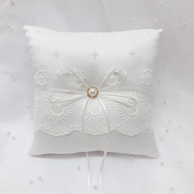 China R0544 Wedding Ring Bearer Pillow Wedding Lace Ring Pillow, rustic wedding 21*21cm for sale