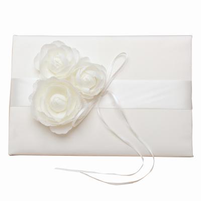 China M3618 wholesale wedding guest book with beautiful artificial flowers wedding guest book M3618 for sale