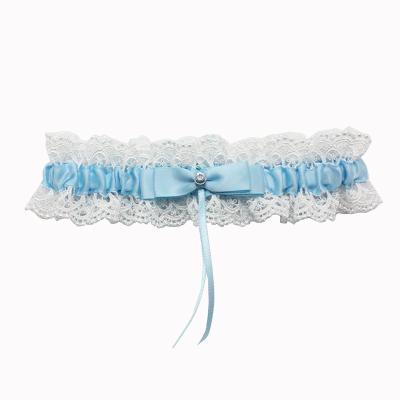 China M8293-2 wedding garter set weeddin bridal bule belt white lace garter M8293-2I for sale