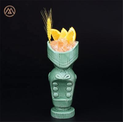 China Viable Cocktail Bar Wine Drinkware Beer Tiki Mug 588ml Wholesale Ceramic Mug Manufacturers for sale