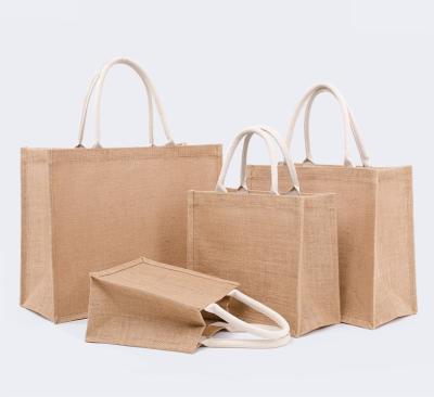 China DAIDAIMU 2022 High Quality 100% Natural Eco-friendly Recycle Carry Jute Shopping Bags Foldable Film Covering Waterproof Jute Bags for sale