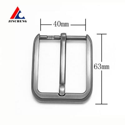 China Widely Used Custom Zinc Alloy 40MM Metal Pin Belt Buckle For Leather Belts Men's Pin Buckle Belt for sale