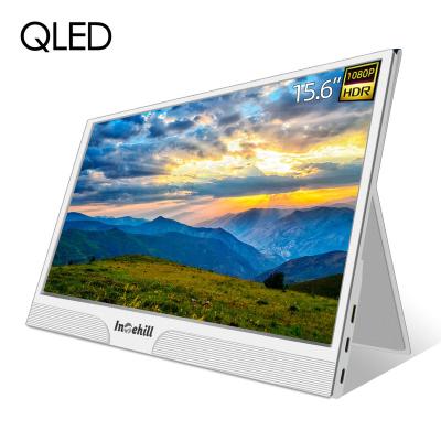 China Support PS4 Laptop Switch Monitor QLED PC Monitor 15.6 Inch 1080P LED Laptop Display in White for sale