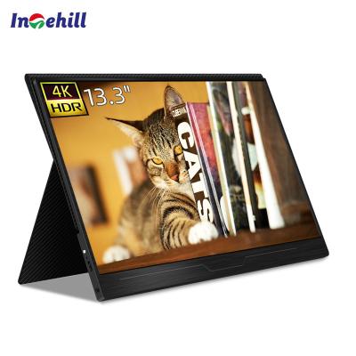 China Speaker 4K Monitor 13.3 Inch HDR Portable Gaming Monitor For Mini PC By Intehill for sale