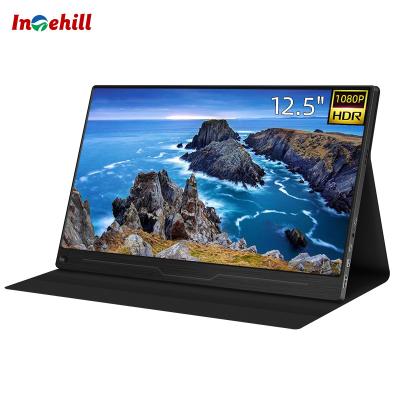 China Speaker Intehill 12.5 Inch 1080P Slim Portable Monitor with USB Type-C and HD Input for PS4, Xbox, Switch, Mini PC, Laptop for sale