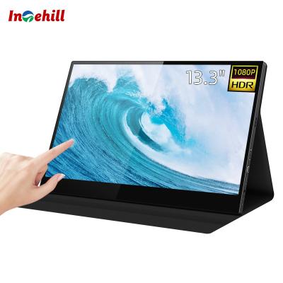 China Intehill 13.3 Inch 1080P Portable Touch Screen Monitor with Cheap Touch Screen Panel for PS4, Xbox, Switch, Mini PC, Laptop and Raspberry Pi for sale