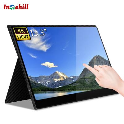 China Speaker 13.3 inch 4K small leld monitor portable gaming monitor for ps4 with LED display touch screen for sale