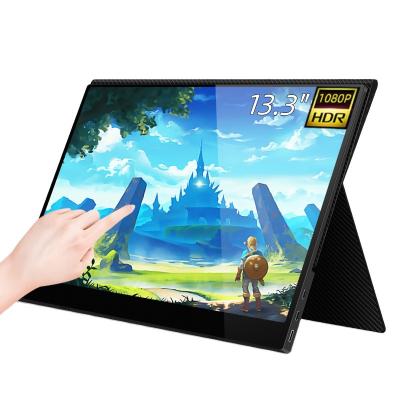 China Touch Screen Small 13.3 Inch USB C Touch Screen Monitor Used As External Monitor For Android Phone for sale