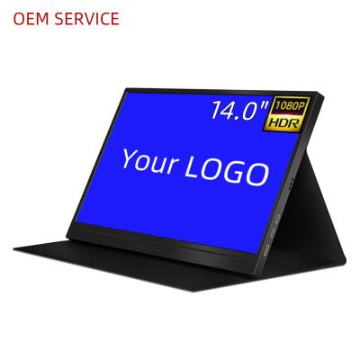 China Portable Speaker OEM Monitor 14inch 1080P USB C Computer Monitor for sale