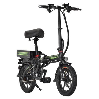 China Aluminum Alloy 2023 Hot Sale Mini Size Folding Electric Bicycle 400W 48V 14 Inch Electric City Bike Foldable Electric Bike for sale