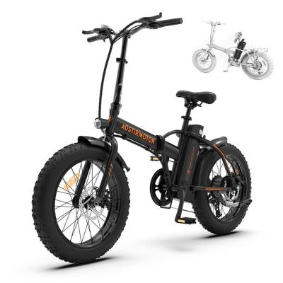 China Aluminum Alloy 2023 Folding Electric Bike 20 inch Fat Tire Electric Bicycle with 500W Motor 36V 13AH Removable Lithium Battery ebike for Adults for sale