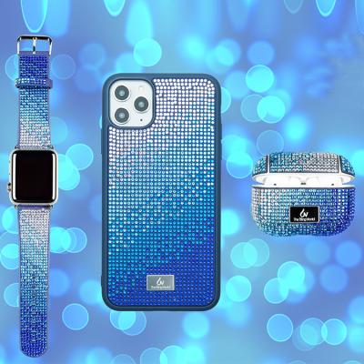 China Luxury Rubber Diamond Watchband Apple Watch Band Strap Watch Belt Strap For 2022 Phone Accessories For Apple iwatch for sale