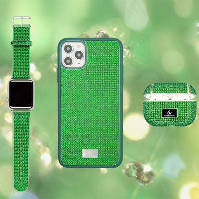 China Hot Selling Shockproof 3 in 1 3D Bling Phone Cases For iphone 11 Phone Cover For Airpod Earbuds Case Watch Bands Apple iwatch for sale