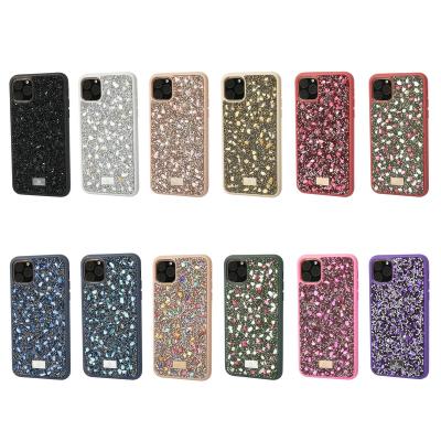 China 2021 New Luxury Brand Phone Case Anti-fall For iphone 11 pro xr 12 max Colorful Bling Diamond Cases For iphone 12 full for sale