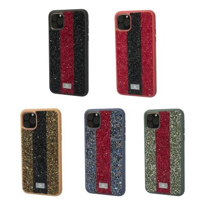 China Gradient 3d Bling Diamond Mobile Phone Case For 12 max iphone 11 cover device case wholesale cheap shockproof pro for sale