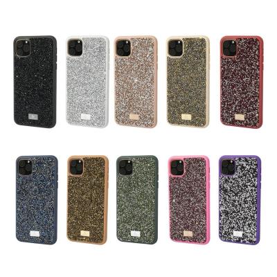 China Hot Selling Fashion Designer Customized Anti-drop Crystal Bling Phone Case For iphone 12 pro max case xr 11 TPU back cover for sale