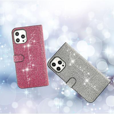 China High New Protective Handmade Custom Design Cell Phone Credit Card Wallet Case For iphone 12 xr Bling Diamond tpu Flip Wallet Cover Case for sale